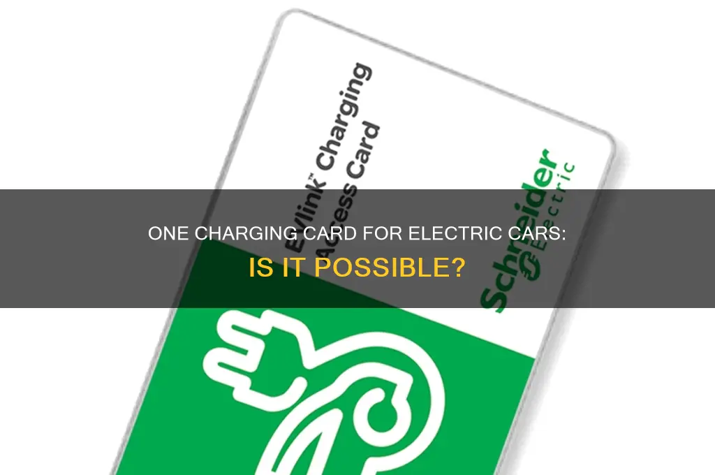 can i get one charging card for my electric car