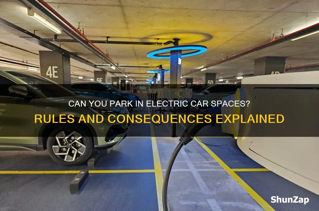 can i park in an electric car space