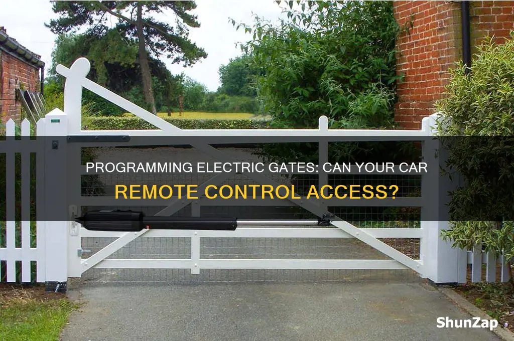 can i program electric gates to open from car remote