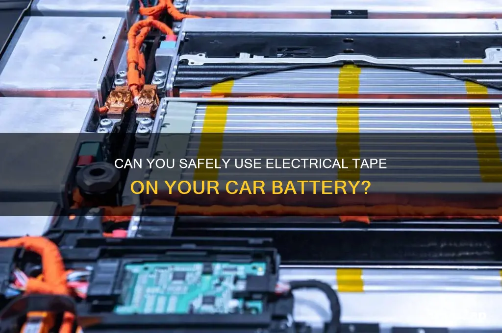 can i put electrical tape on my car battery