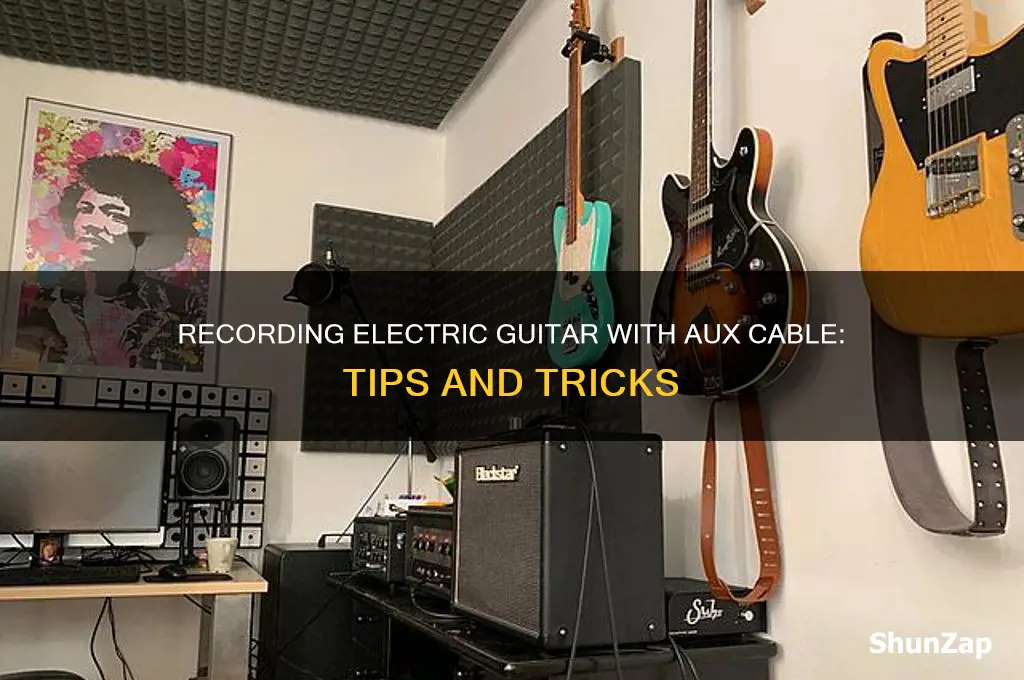 can i record your electric guitar using an aux cable