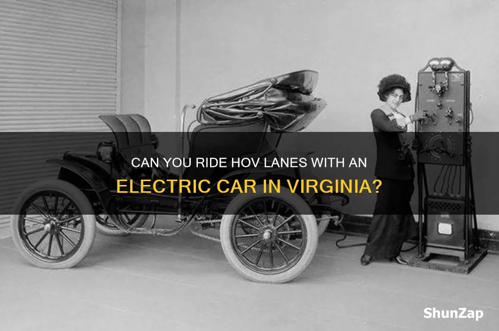 can i ridde hov with an electric car in virginia