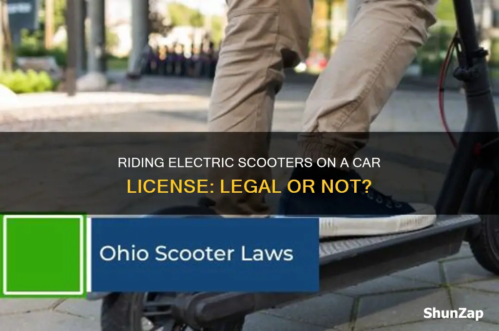 can i ride an electric scooter on a car licence