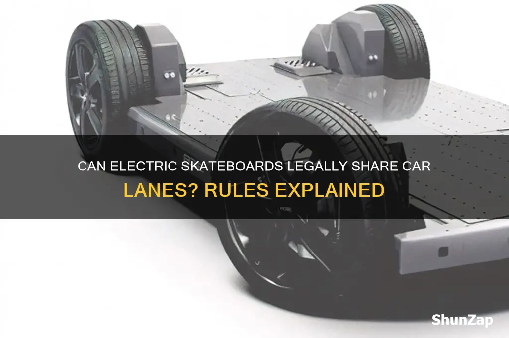 can i ride electric boad in car lane