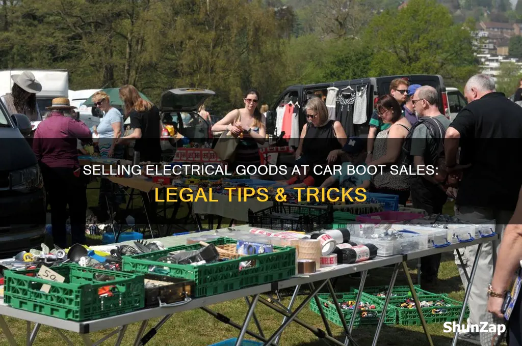 can i sell electrical goods at car boot sale