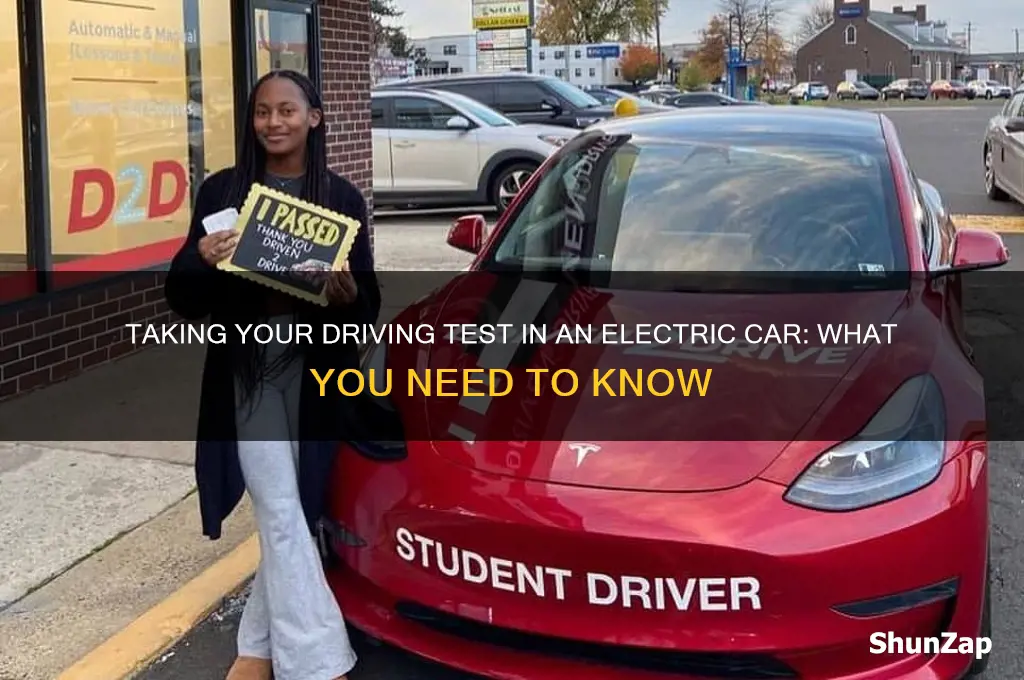 can i take my driving test in an electric car