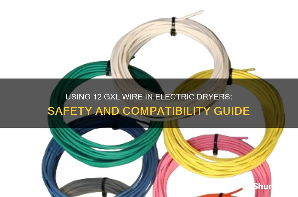 can i use 12 gxl wire in electric dryer