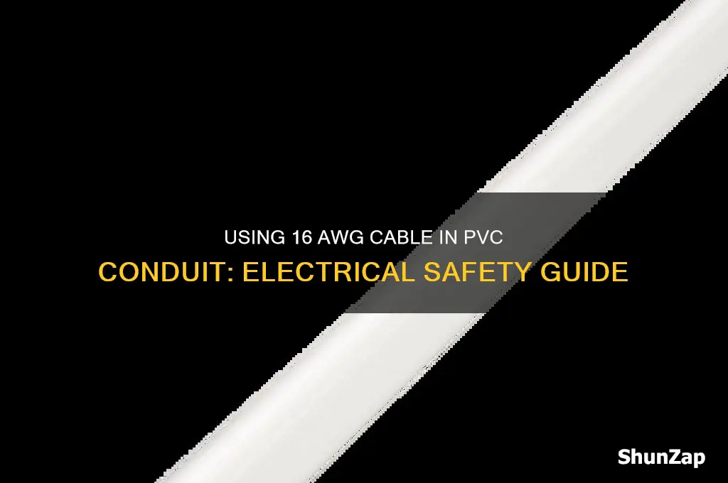 can i use 16 cable in a conduit pvc electrical