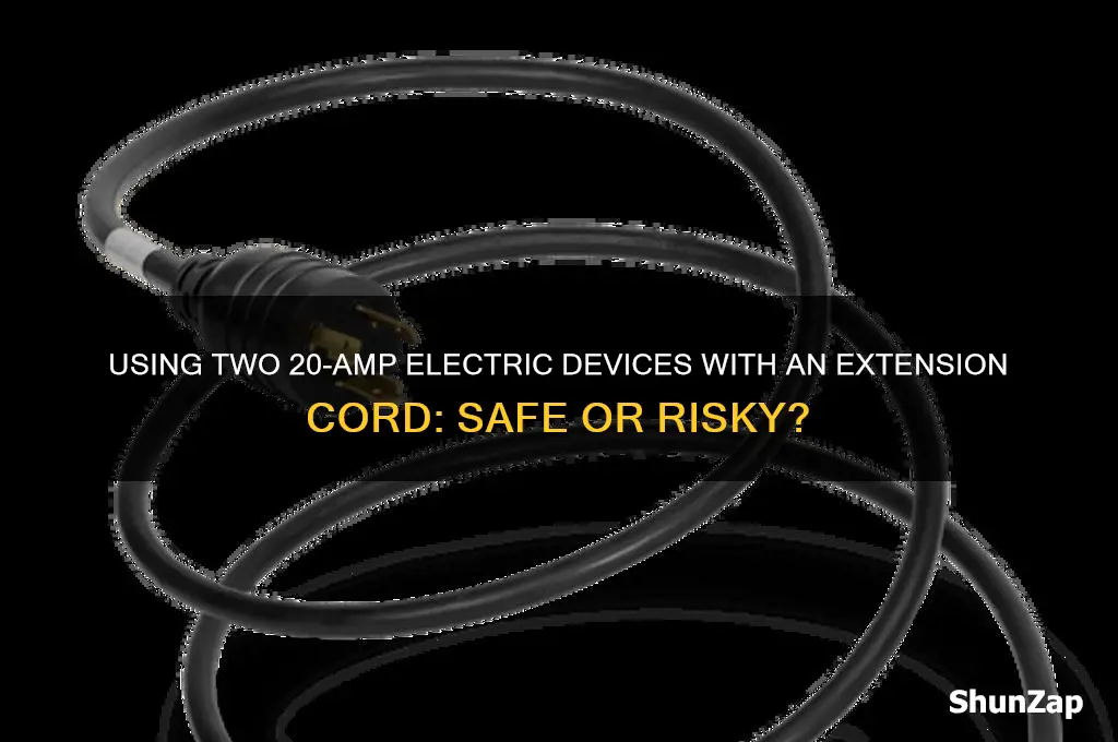can i use 2 20 electric with extension cord