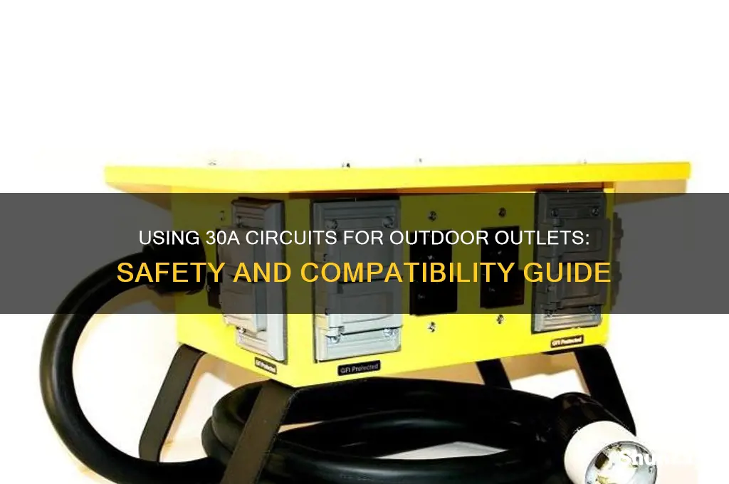 can i use 30a circuit for outside electrical outlets