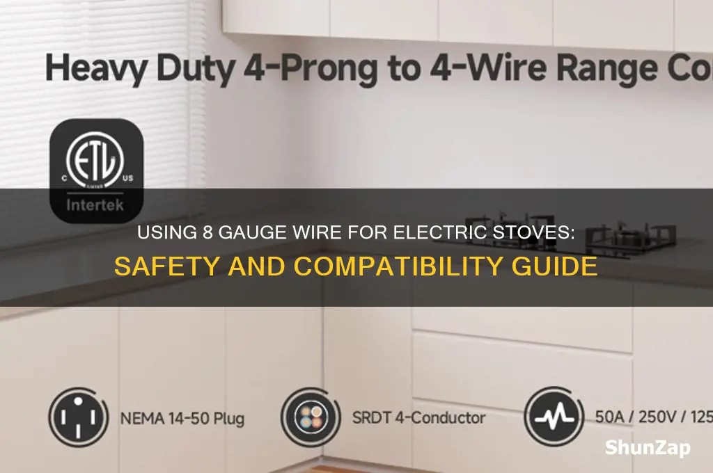 can i use 8 gauge wire an electric stove