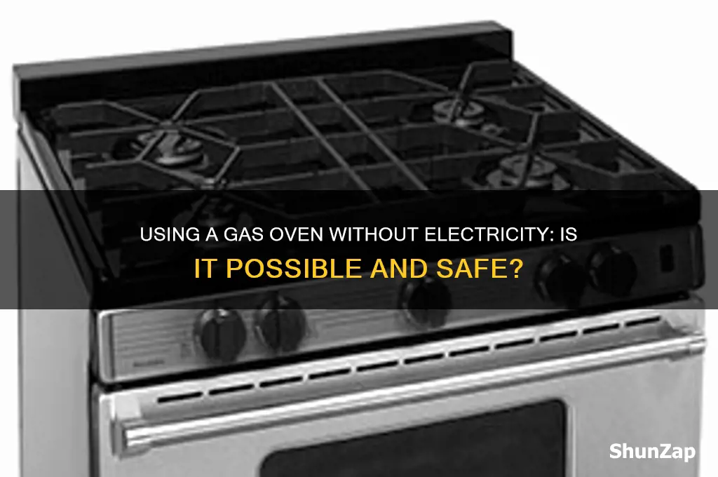 can i use a gas oven without electricity