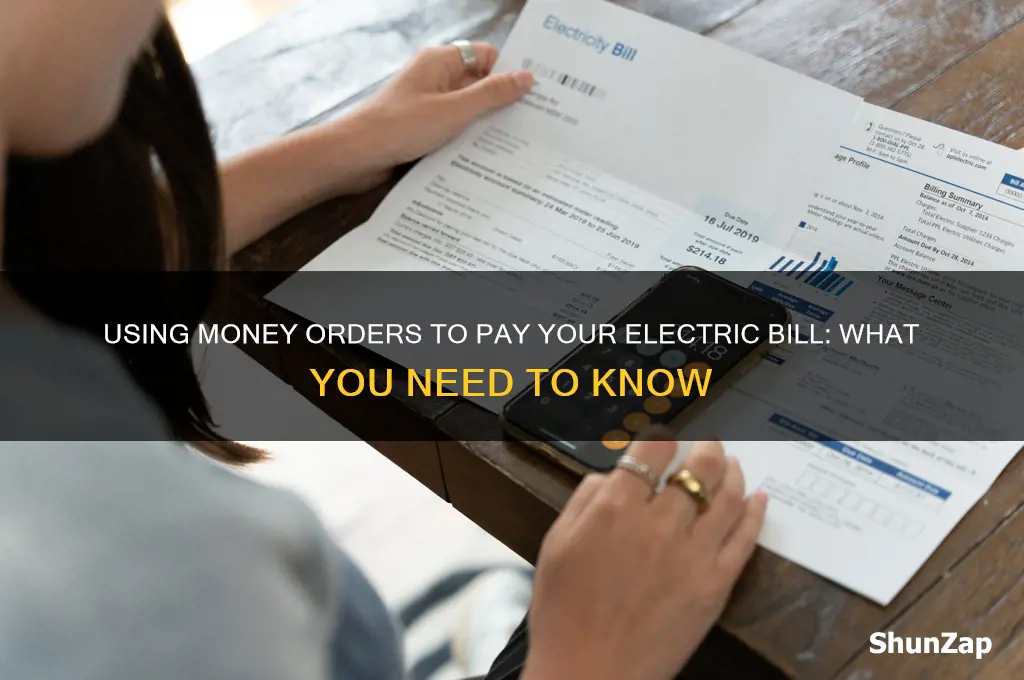 can i use a money order to pay electric bill