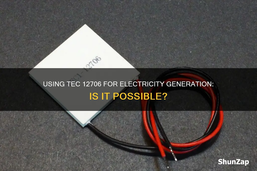 can i use a tec 12706 to generaty electricity
