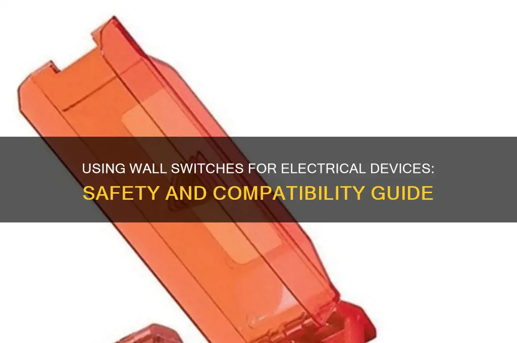 can i use a wall switch for my electrical device