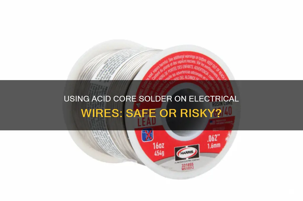can i use acid core solder on electrical wires