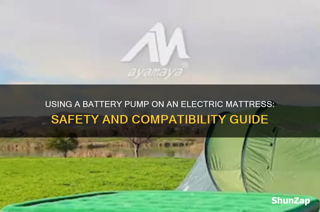 can i use an battery pump on electric mattress