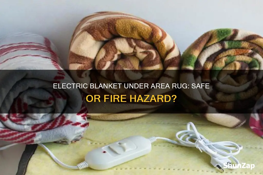 can i use an electric blanket under an area rug