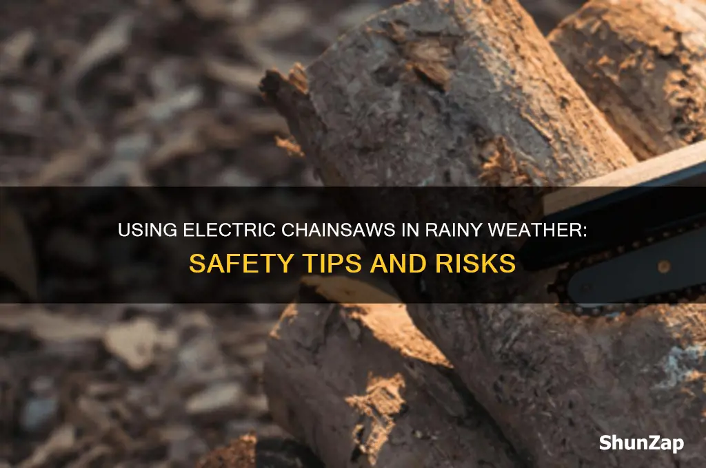 can i use an electric chainsaw in the rain