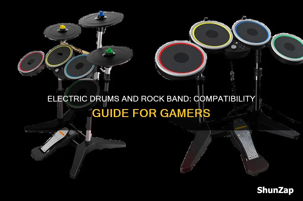 can i use an electric drum set with rock band