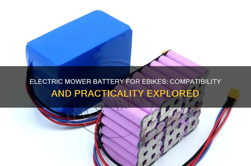 can i use an electric mower battery on an ebike
