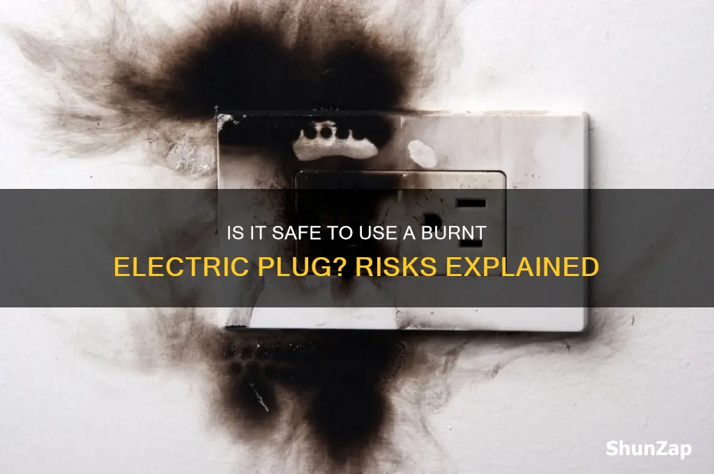 can i use an electric plug that is burnt