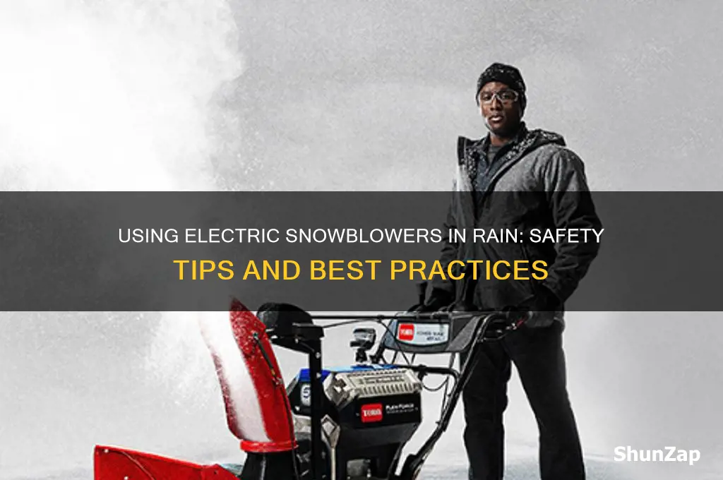 can i use an electric snowblower in the rain