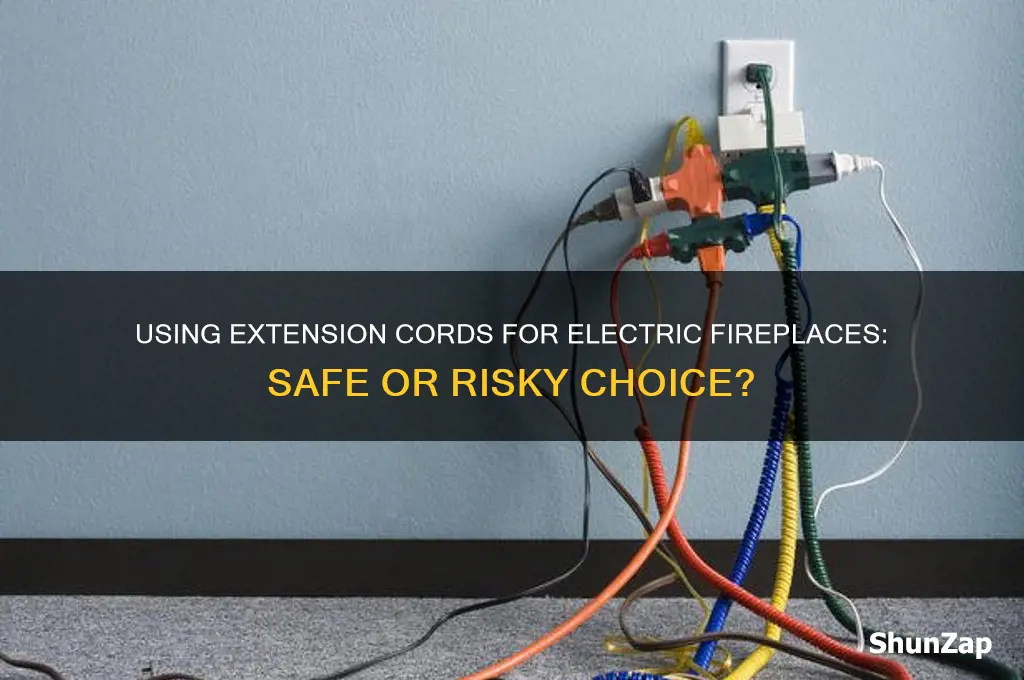 can i use an extension cord for an electric fireplace