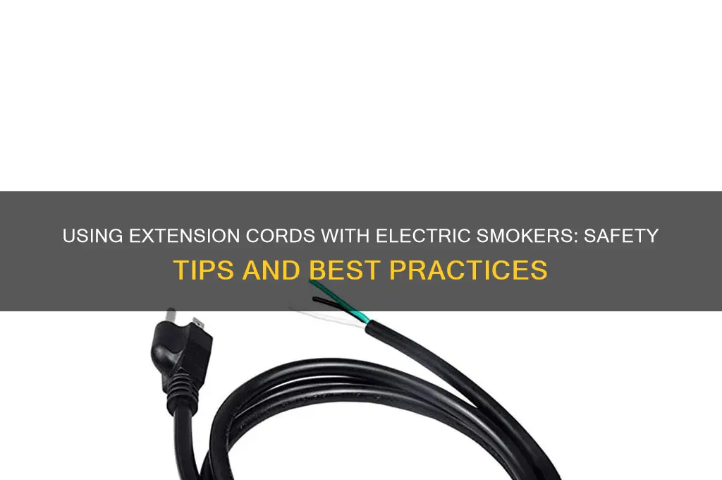 can i use an extension cord with an electric smoker