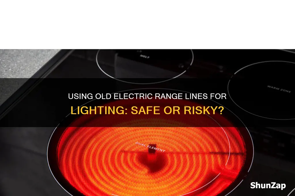 can i use an old electric range line for lights