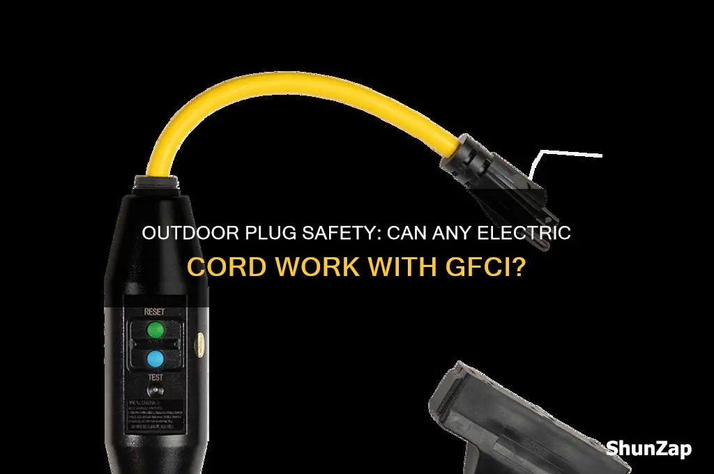 can i use any electric cord on outside plugwith gfci