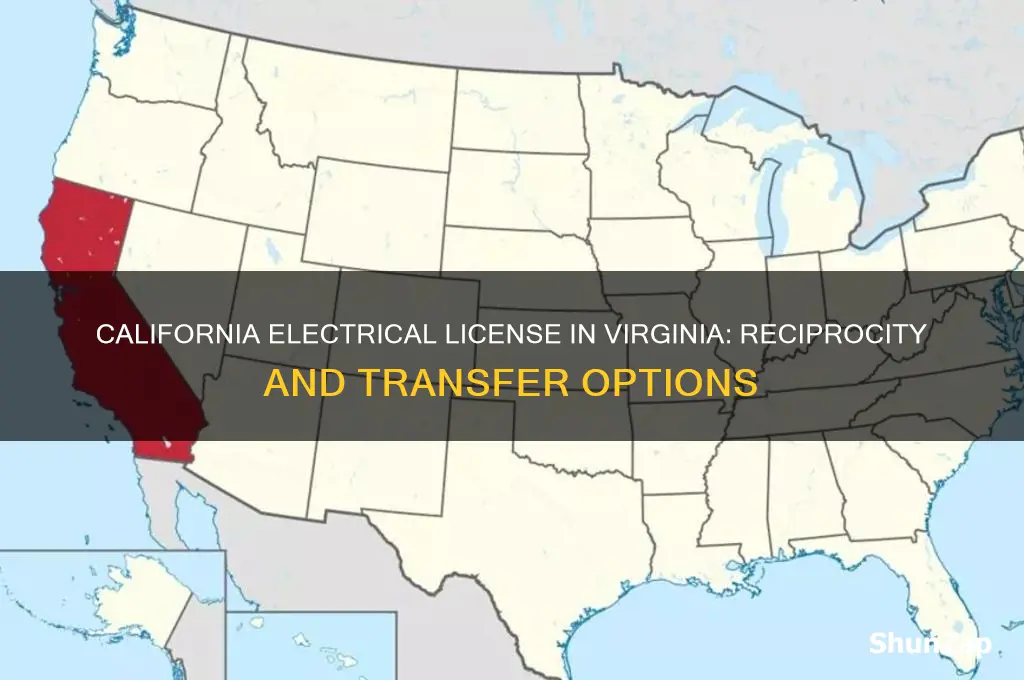 can i use california electrical license in virginia