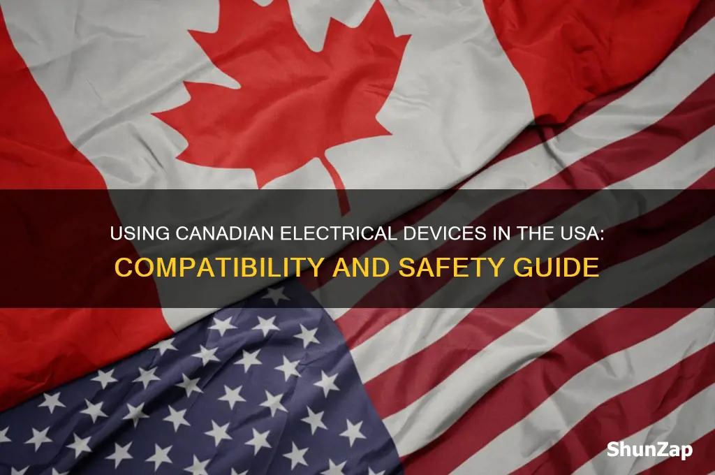 can i use canadian electrical in usa