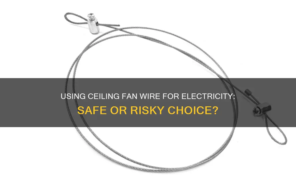 can i use ceiling fan wire for electricity