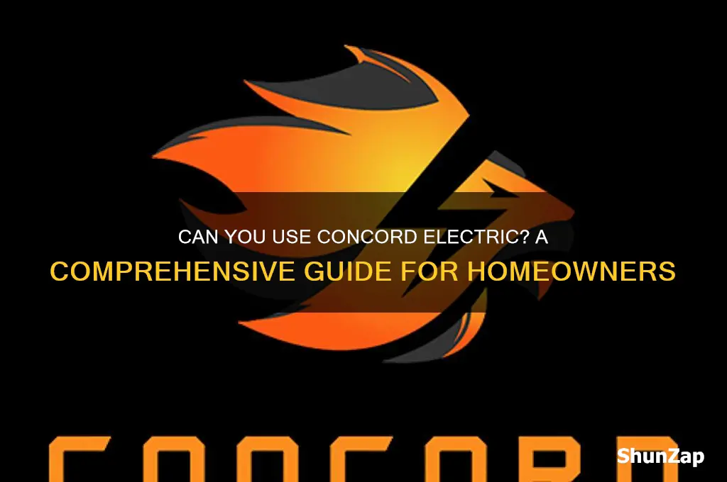 can i use concord electric
