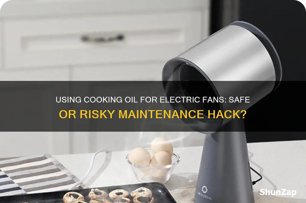 can i use cooking oil for electric fan