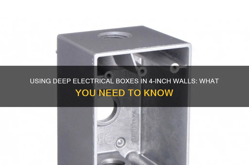can i use deep electric box in 4in wall
