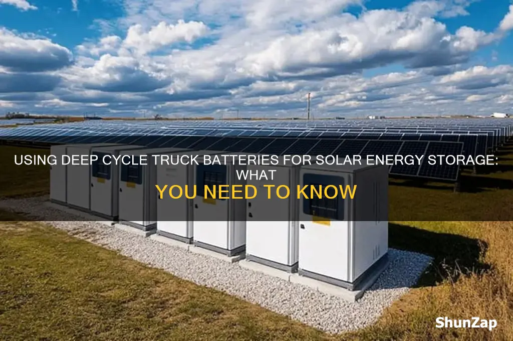 can i use deidel truck batteriedfor storting solar electricity