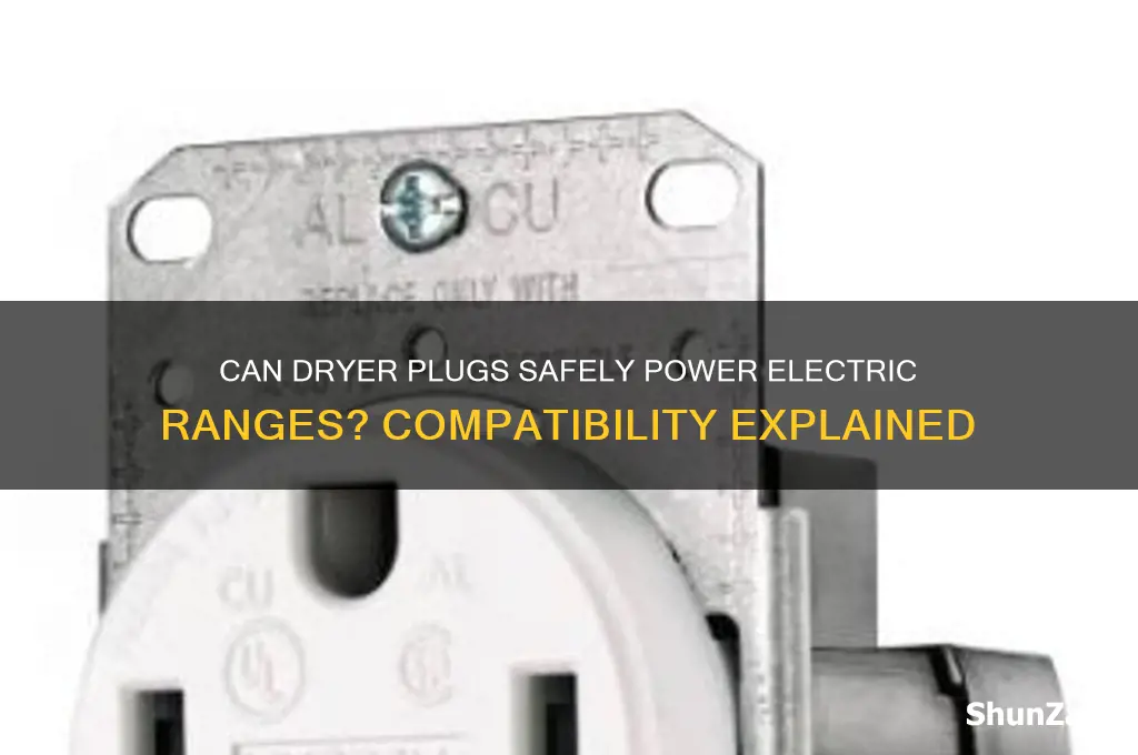 can i use dryer plug in electric range plug