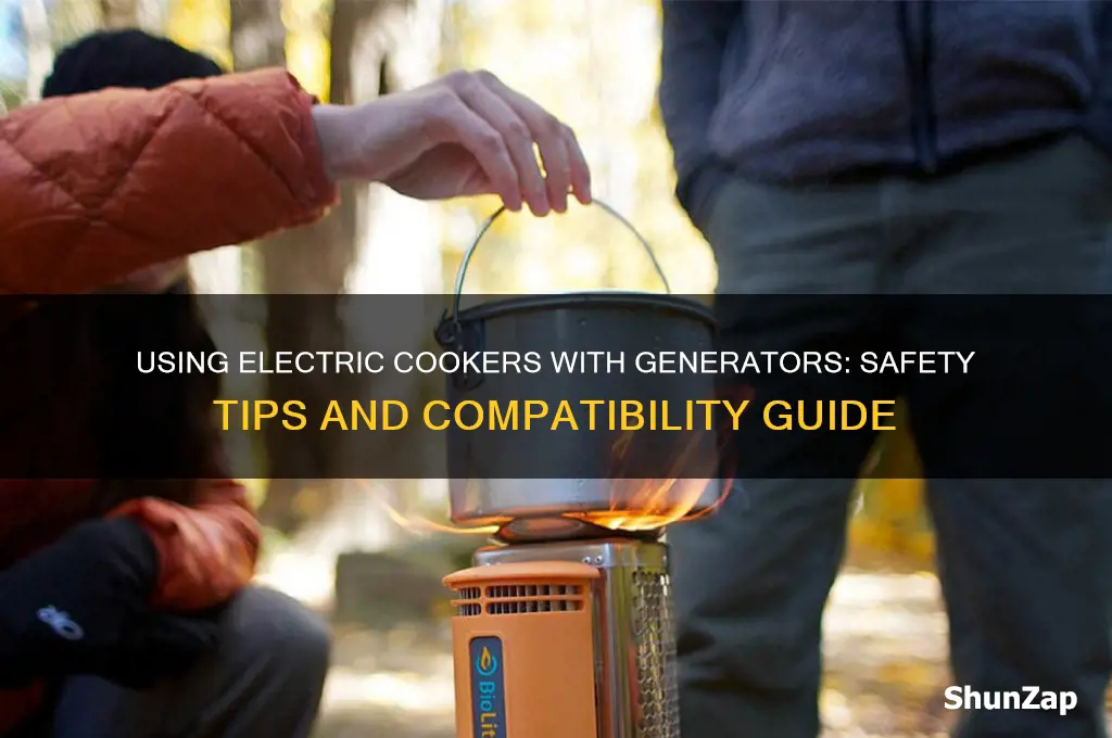 can i use electric cooker with generator