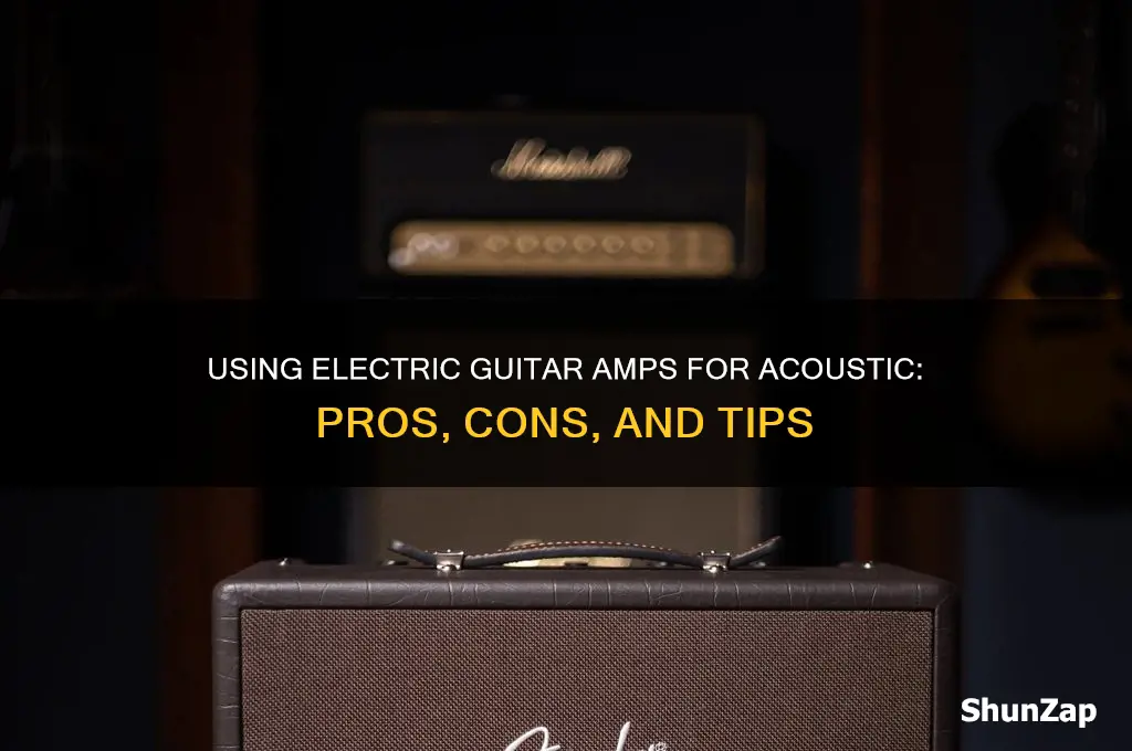 can i use electric guitar amp for acoustic