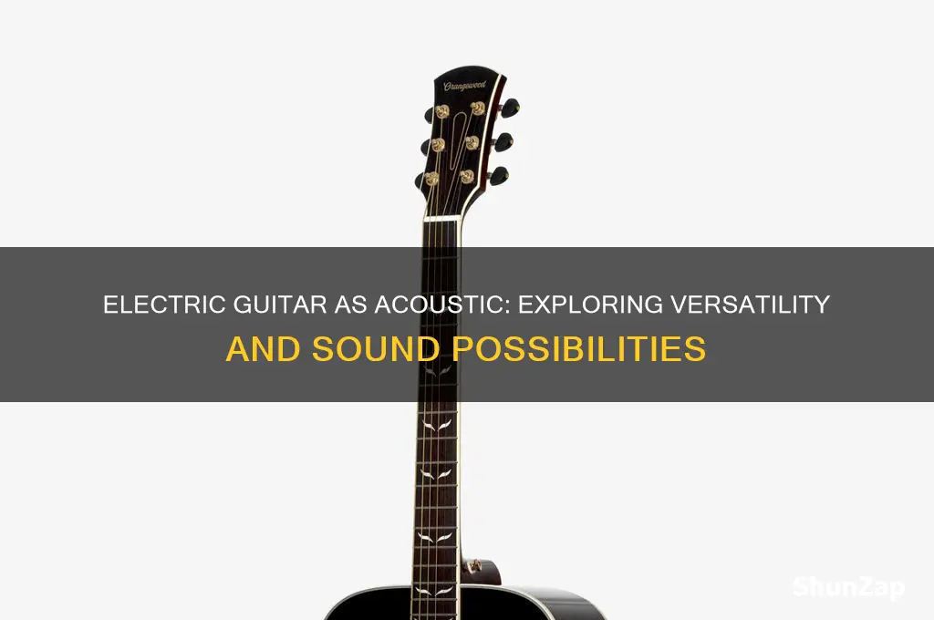 can i use electric guitar as acoustic