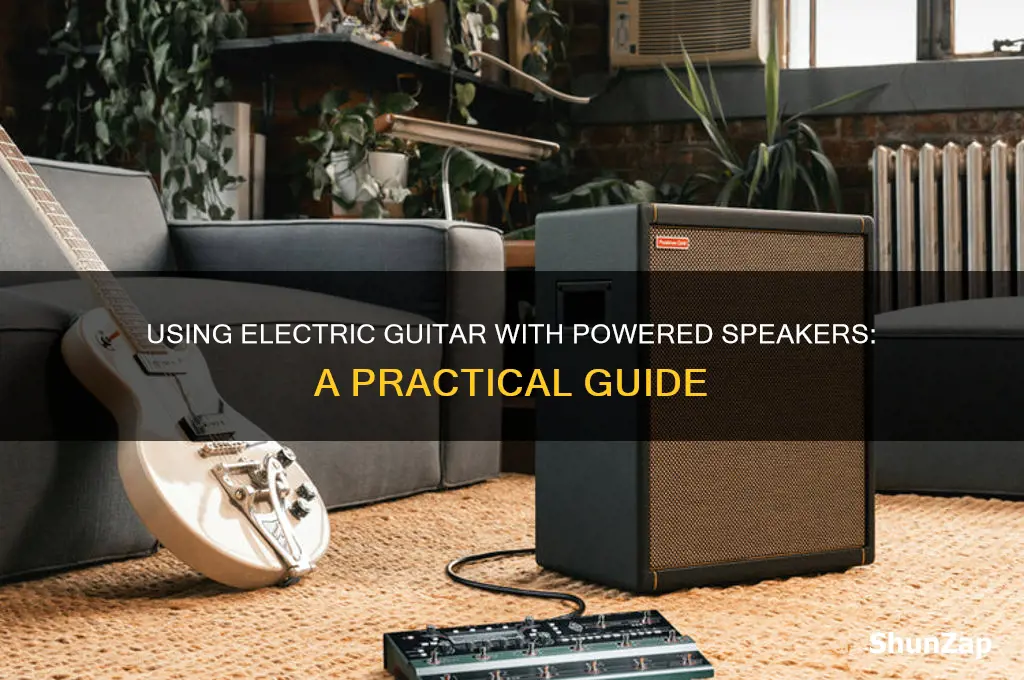 can i use electric guitar with powered speaker