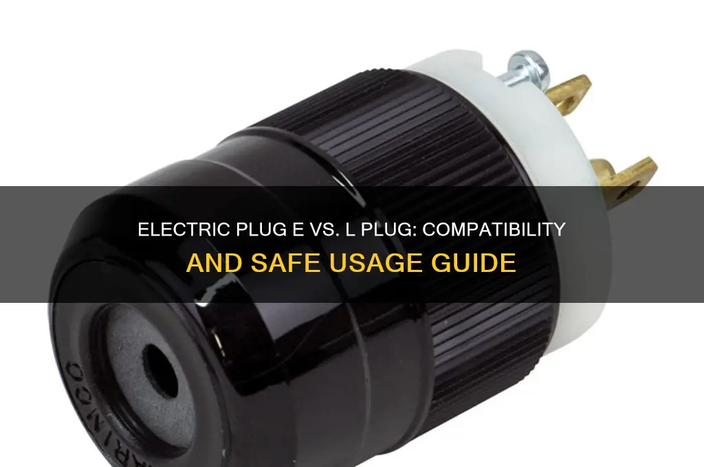can i use electric plug e instead of l plug