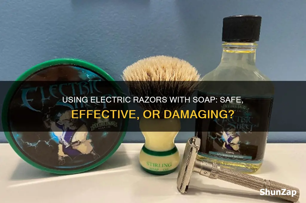 can i use electric razor with soap