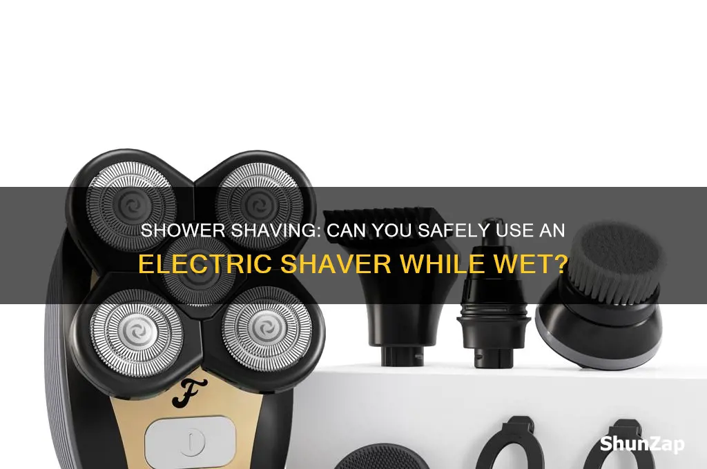 can i use electric shaver while showering