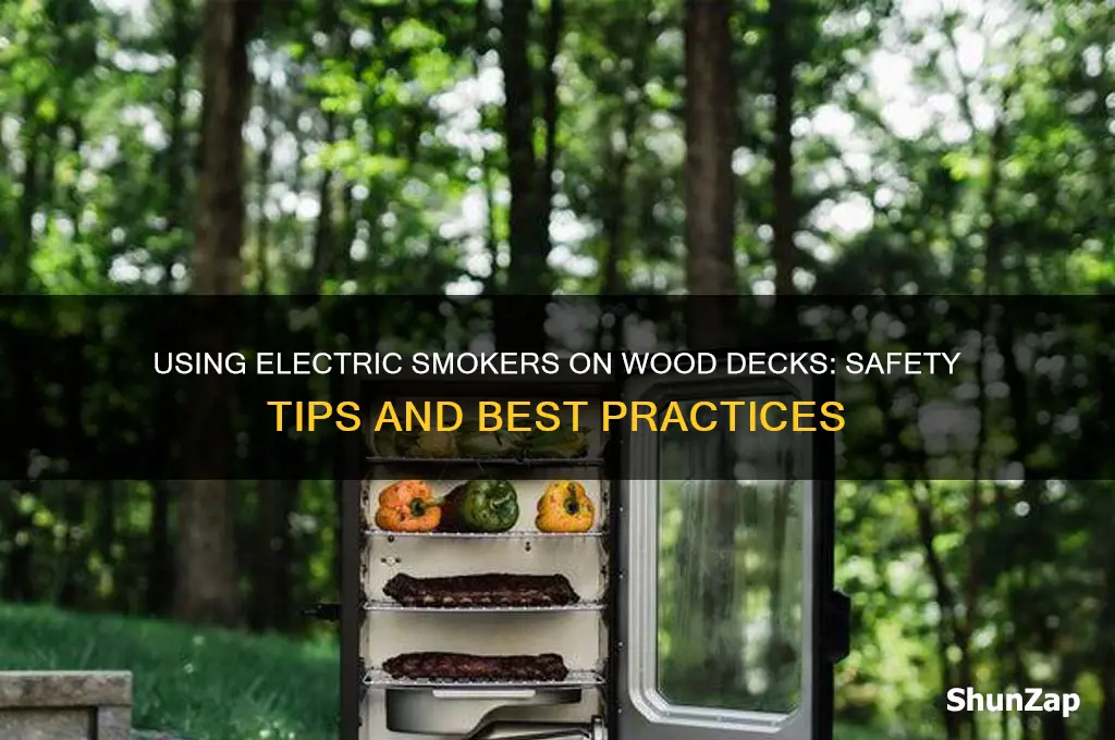 can i use electric smoker on wood deck