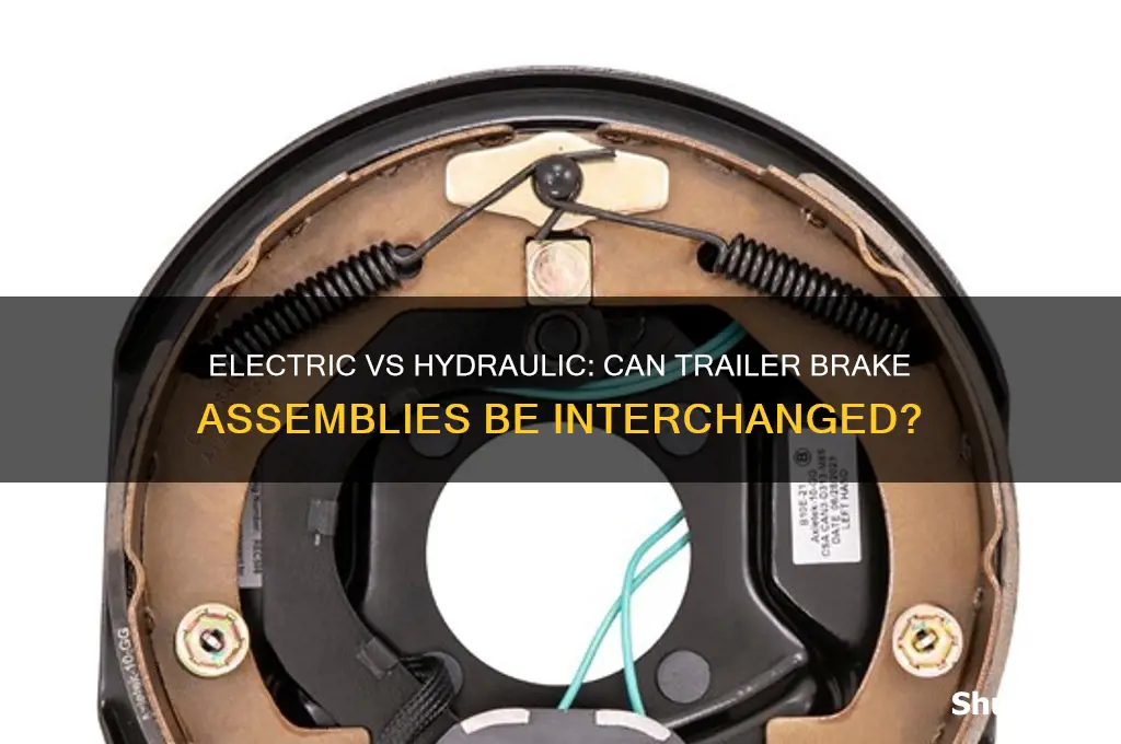 can i use electric trailer brake assembly on a hydraulic