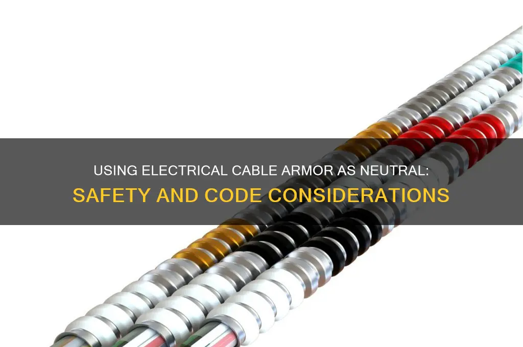 can i use electrical cable armor as a neutral