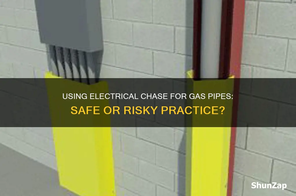 can i use electrical chase to run gas pipe